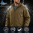 thumbnail image 6 of FchengtaiS Men's Packable Rain Jackets Full Zip Up Hooded Windbreakers Lightweight Raincoats for Outdoor Sports, 6 of 8