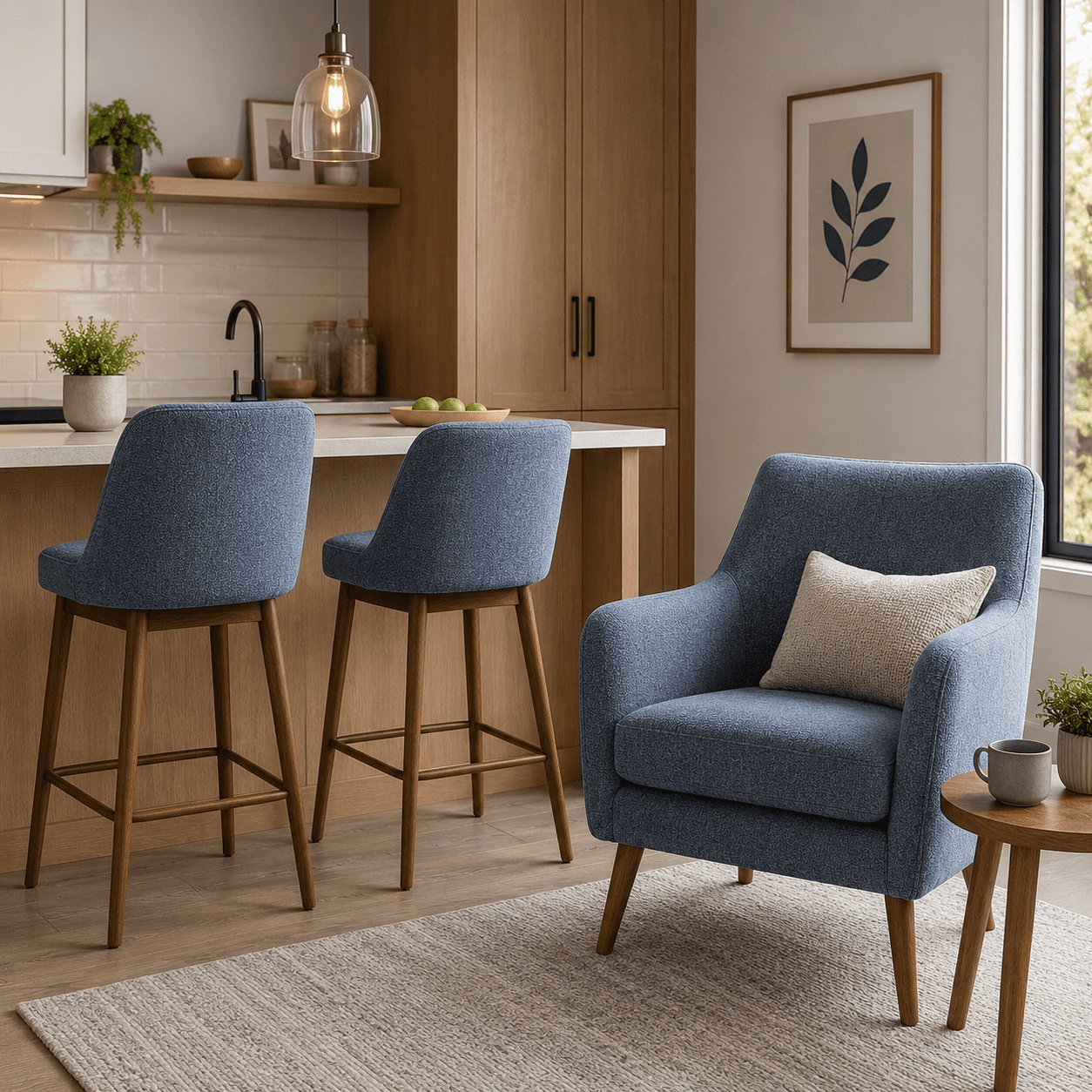 Liz Jordan Hill Ocean Blue Luxury Chenille Upholstery Fabric by The Yard Water Cleanable Stain Resistant Material for Chair Ac Spirit 40 Jelly