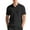 Black, variant on Men's Waffle Knit Polo Shirt Short Sleeve Collared Casual T-Shirt Comfortable & Breathable For Summer Daily Wear Stylish Tops,Black,L
