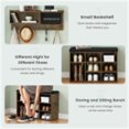 thumbnail image 4 of Entryway Bench with Coat Rack, 4 in 1 Hall Tree with Shoe Rack, Shoe Bench with 5 Hooks Storage Shelf for Entryway, Hallway, 4 of 9