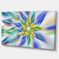 thumbnail image 2 of Dancing Blue Fractal Flower - Impression sur Toile Florale, 2 of 3