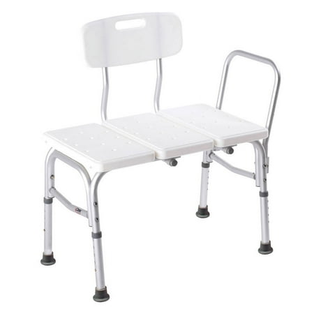 Carex Shower and Bath Transfer Bench with Height Adjustable Legs, 300 lb Weight Capacity