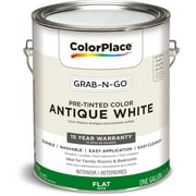 ColorPlace Ready to Use Interior Paint, Antique White, 1 Gallon, Flat
