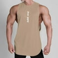thumbnail image 2 of Deportes Tank Top Impresión de Cuello Redondo Entrenamiento de Fitness Casual Top de Secado para Hombres, Mezcla de Poliéster Spandex, 2 of 9