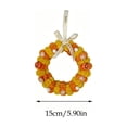 thumbnail image 2 of Fall Pipe Cleaner Pumpkin Mini Hanging Wreath, 5.90”, by Sktrjpolfis, 2 of 6
