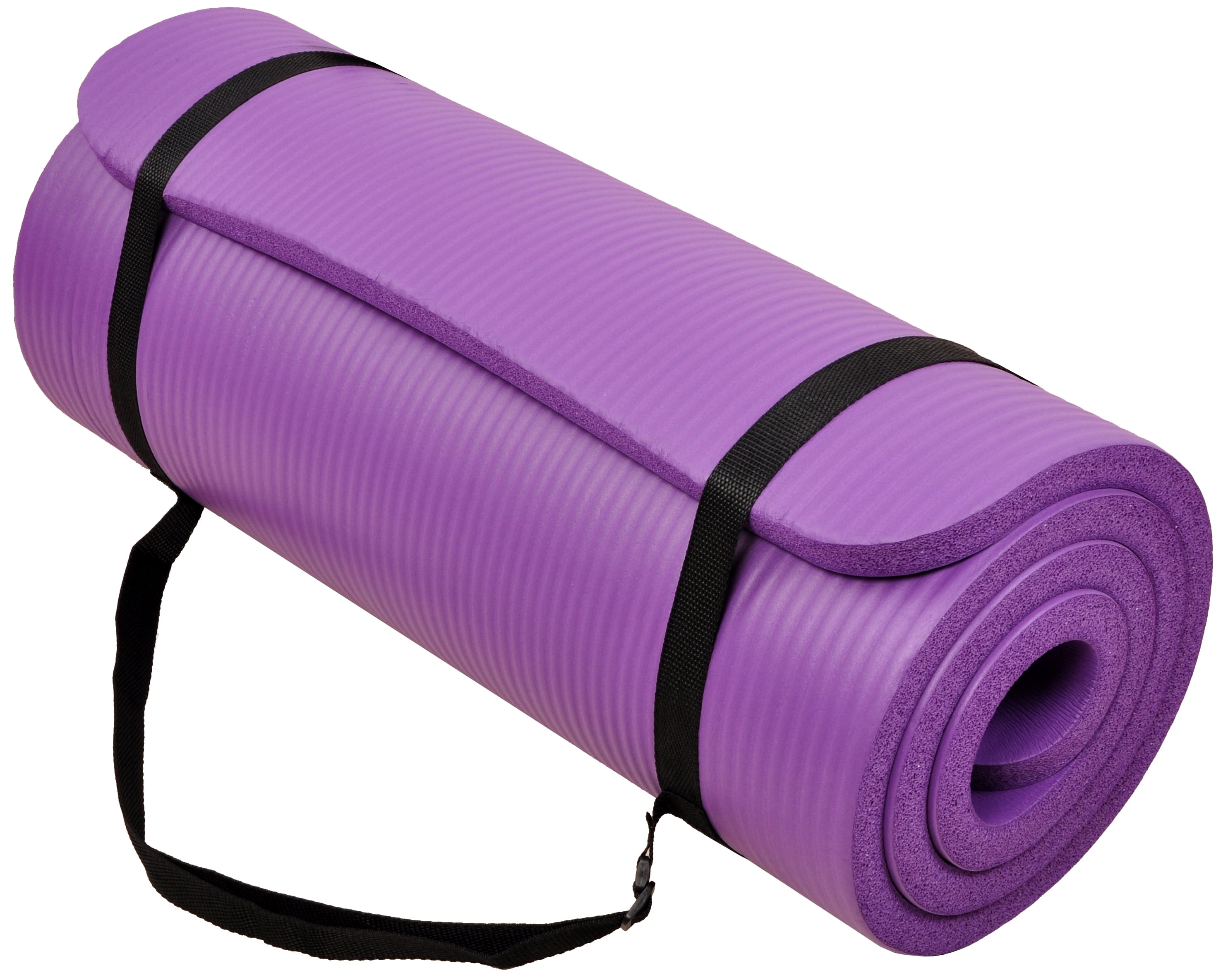 Yoga Mat 72" X 24" Extra Thick Exercise Mat Pilates Pad w/Carrying Strap&Net Bag 