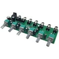 thumbnail image 1 of 6 Ways Stereo Mixer Audio Distributor Mixing Board with Independent Volume Control DC5-24V 1PC 6 Inputs 1 Output,1 * Stereo Mixer,black, 1 of 6