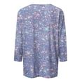 thumbnail image 4 of Tiqkatyck Womens Tops on Sale, Women's Fashion 3/4 Sleeve Glitter Party Tops Dance Classic-Fit Casual T Shirt Sparkly Tops for Women Sequin Tops for Women Blue XXXL, 4 of 5