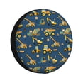 thumbnail image 1 of Lsque Modern Excavator Pattern Tire Covers - Tough Tire Wheel Protector for Truck, SUV, Trailer, Camper, RV-15 inch, 1 of 6
