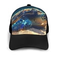 thumbnail image 3 of Naloa Sunshine Underwater Sand Turtle Adult adjustable Print Baseball Hat, Patchwork curved brim baseball capfor Men and Women, One Size, 3 of 5