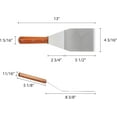 thumbnail image 6 of TrueCraftware- 4" x 5" Hamburger Turner Spatula Stainless Steel with Wooden Handle- Griddle Scraper Pancake Flipper Hamburger Turner for Outdoor Barbecue Turners Tools Food Service Restaurants, 6 of 6