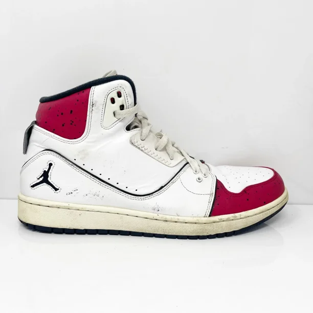 Ni - ke Ni - ke Mens Air Jordan 1 Flight 2 555798-101 White Basketball Shoes Sneakers Sz 13
