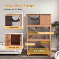 thumbnail image 3 of CoSoTower Enclos Extérieur pour Chat de 34 Pouces L Catio sur Roues avec Hamac, Multiples Plateformes, Rampes de Repos Type Condo, pour 1 à 3 Chats, Orange, 3 of 7