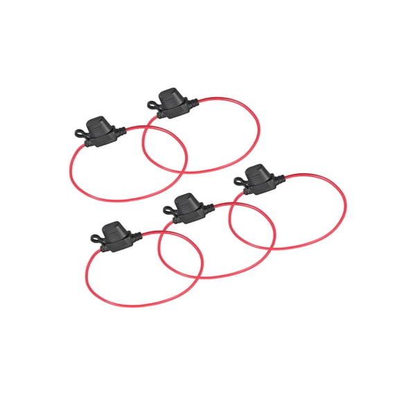 Fuse Holder In-line 18AWG  Waterproof Fuse Holder Black 5Pcs for Small Blade Fuse