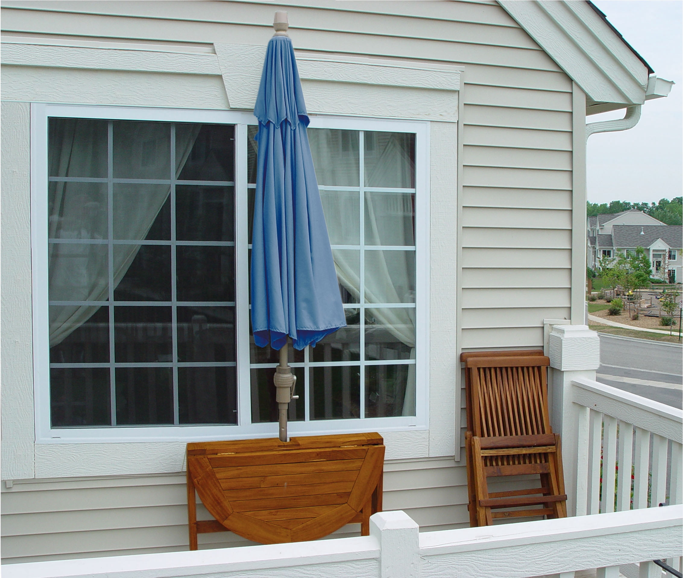 Off-The-Wall Brella 7.5' Half-Umbrella with Olefin Fabric Canopy