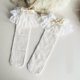 thumbnail image 5 of Calcetines hasta la rodilla estilo gótico YONGSHENG para niñas y bebés con Lazo de color caramelo, 5 of 5