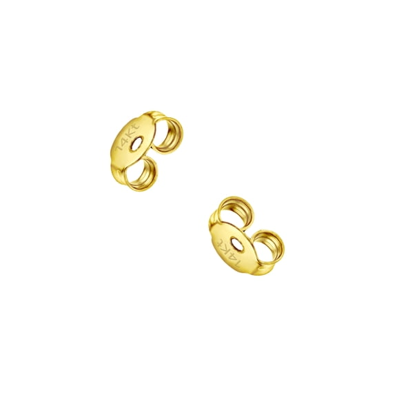 Replacement Pair (2) 14k Yellow Gold Earring Standard Backs