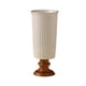 thumbnail image 3 of Florero de porcelana, florero con base de madera, florero de mesa coleccionable, para Líneas verticales, 3 of 9
