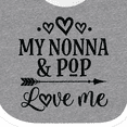 thumbnail image 4 of Inktastic Nonna and Pop Love Me Girls Baby Bib, 4 of 4