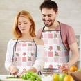 thumbnail image 5 of Pioneer Flower Floral Print Pattern Cotton Linen Apron with Pockets, Waterproof Adjustable, 33x27 Inch for Kitchen, Gardening, BBQ, Salon, 5 of 6