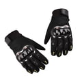 thumbnail image 4 of Guantes de motocicleta transpirables, antideslizantes, con dedos completos y pantalla táctil para exteriores, color negro, 4 of 12