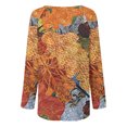 thumbnail image 5 of Sweat à Manches Longues Sweat-Shirt à Col Rond Mode Imprimé Casual Chemisiers Hauts Hi-Lo Ourlet Longue Automne Chemises Tunique Tops, 5 of 5