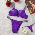 thumbnail image 2 of Sujetador Victoria's rhinestone De Tres Piezas + Bragas + Tanga, 2 of 5