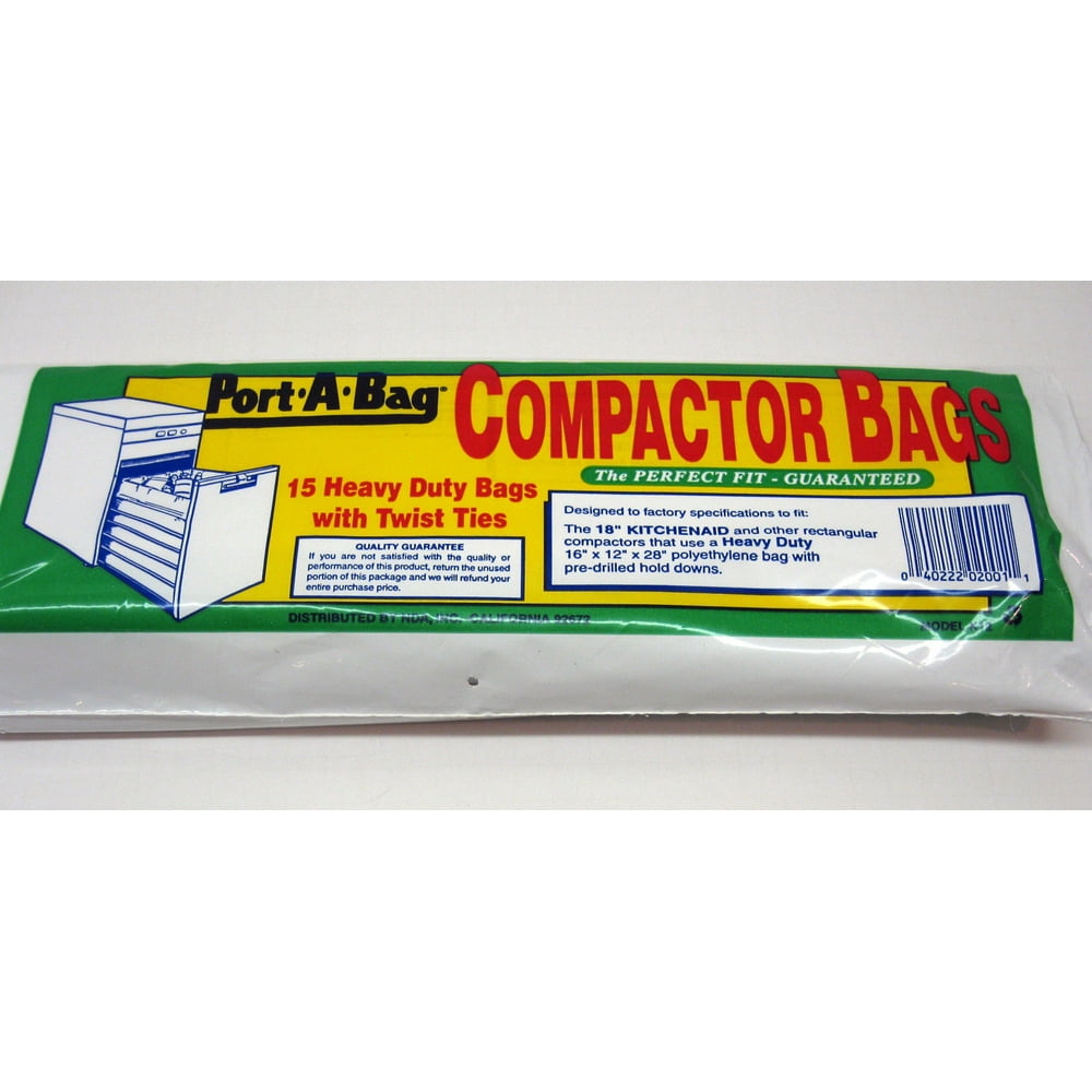 K12 for 4318938 Whirlpool Trash Compactor Bags 18" 15 per Pack Port A