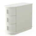 thumbnail image 3 of Resenkos Nightstand, Night Stand,Wood End Table, Narrow Side Table Nightstand with 3-drawer,White, 3 of 4
