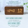 thumbnail image 4 of Digital Alarm Clock, Temperature and Humidity Alarm Clock LED Electronic Clock Smartphone Wireless Charger (Black), 4 of 8