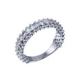 thumbnail image 4 of Rhodium Plated 925 Sterling Silver Clear Cubic Zirconia Band Ring White Jewelry Female Male Size 7, 4 of 4