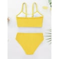 thumbnail image 6 of GYRATEDREAM Girls Swimsuits 2 Piece Bikini Set Spaghetti Strap High Waisted Bathing Suit Girls' Swimwear with Chest Pad, 6 of 6