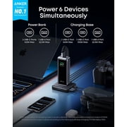Anker Prime Power Bank and Charging Base, 26,250mAh 300W Max Portable Charger with Base for 6 Devices, Two-Way Charging, TSA-Approved, App Control, compatible for MacBook, iPhone 17 Series, and More