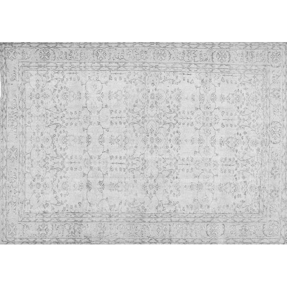 Ahgly Company Indoor Rectangle Abstract Gray Contemporary Area Rugs, 2' x 3'