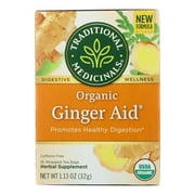 Traditional Medicinals Organic Ginger Aid Herbal Tea - Caffeine Free -16 Bags