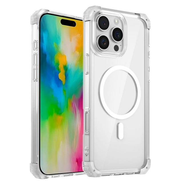 16 Pro Étui de Protection Transparente pour Téléphone Iphnoe16 Pro Antichute PC 2 en 1 Étui de Protection Transparente Sans Étape