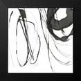thumbnail image 2 of PI Studio 12x12 Black Modern Framed Museum Art Print Titled - Black Streaks I, 2 of 5