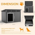 thumbnail image 3 of Dog House for Both Indoor and Outdoor with Weatherproof Roof Removable Floors for Medium to Large Dogs Interior Space (Black), 3 of 6