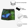 thumbnail image 3 of Haiem Blue Morpho butterfly Men's Boxer Briefs, Every Day Comfort Stretch Cotton Moisture-Wicking Underwear-XX-Large, 3 of 5