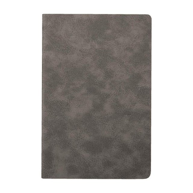 Libreta con hoja de raya y pasta flexible gris 14 x 21