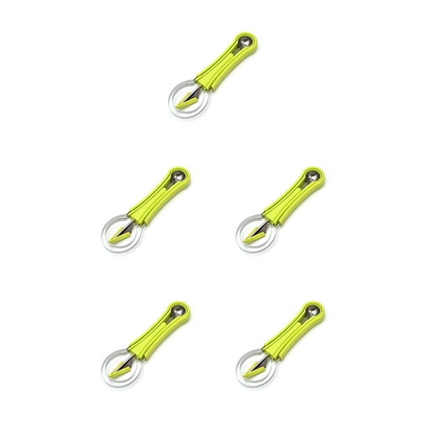 Bearachild Cuchara de fruta Cocina de cabezas de mano Antideslizante Sandía Scooping Baller Separador de acero inoxidable Verde Type2 NO2