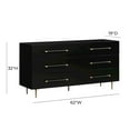 thumbnail image 3 of TOV Furniture Trident Handmade Acacia 6 Drawer Dresser, 28.25" x 12.9" x 5.1", Black, 3 of 9