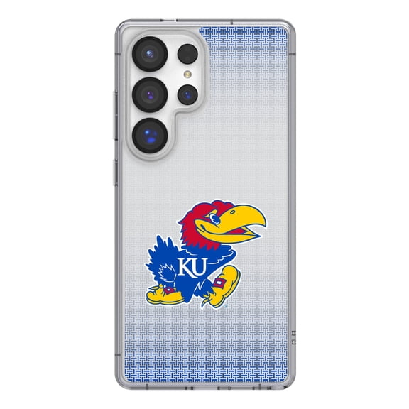 Kansas Jayhawks Linen Logo Galaxy Clear Case