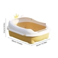thumbnail image 3 of EGNMCR Semi Enclosed Cats Litter Box With High Sides Front Opening Odor Control Kitty Litter Pan With Removable Lid Foolproof Clean Cats Toilet For Indoor Use P lastic cat litter b ox, 3 of 6