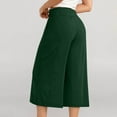 thumbnail image 4 of SNKSDGM Women's Plus Capri Pants for Women Plus Size Dressy Black Pants for Women Plus Size Tall Capri Pants for Women Casual Summer Wide Leg Pants Stretch Palazzo Pants with Pockets Capris, 4 of 6