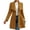 Camel Color, variant on Women's Classic Coat Lapel Collar Open Front Long Jacket Pea Coat Camel Color M