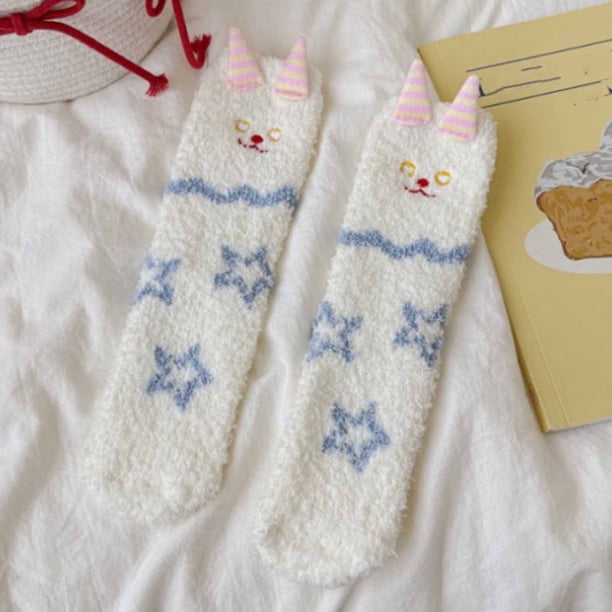 Calcetines de invierno para mujer, calcetines de tubo medio con forro polar para mayor calidez y protección contra el frío, calcetines de forro polar, calcetines de algodón para mujer