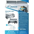 thumbnail image 4 of Dukers DPP90-12-S3 Commercial 3-Door Pizza Prep Table Refrigerator, 4 of 5