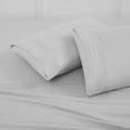 thumbnail image 3 of Pillowcases 2 Pack Standard/Queen Embroidered Super Soft Brushed Microfiber Solid - Silver, 3 of 7