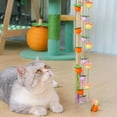 thumbnail image 3 of Cat Wand Toy with Bell, Ball Teaser Stick for Cats & Kittens, Interactive Feather Wand, Long Handle Pet Toy for Indoor Play & Exercise, Purple, 3 of 4